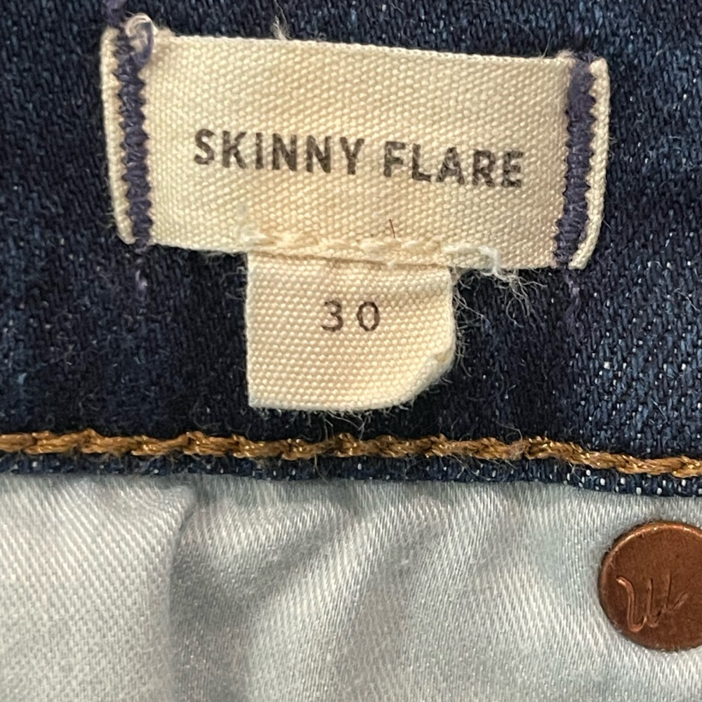 Madewell Skinny Flare Dark Washed Blue Jeans Women’s Size 30 - Picture 7 of 13